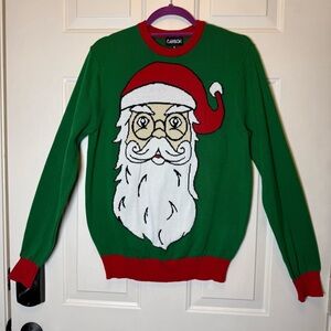 Carbon Christmas Santa Sweater Green & Red Men’s Sz S Party Holiday Festive